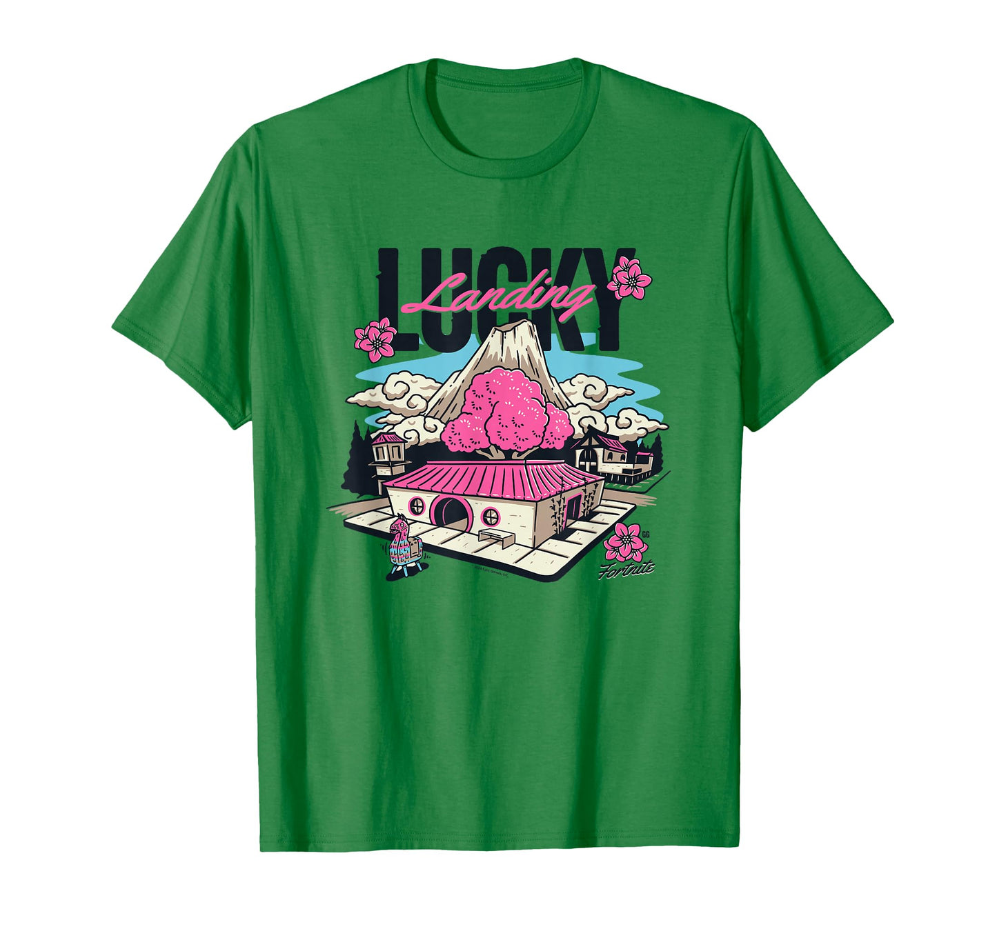 Fortnite Lucky Landing Pink Island Big Chest Poster T-Shirt