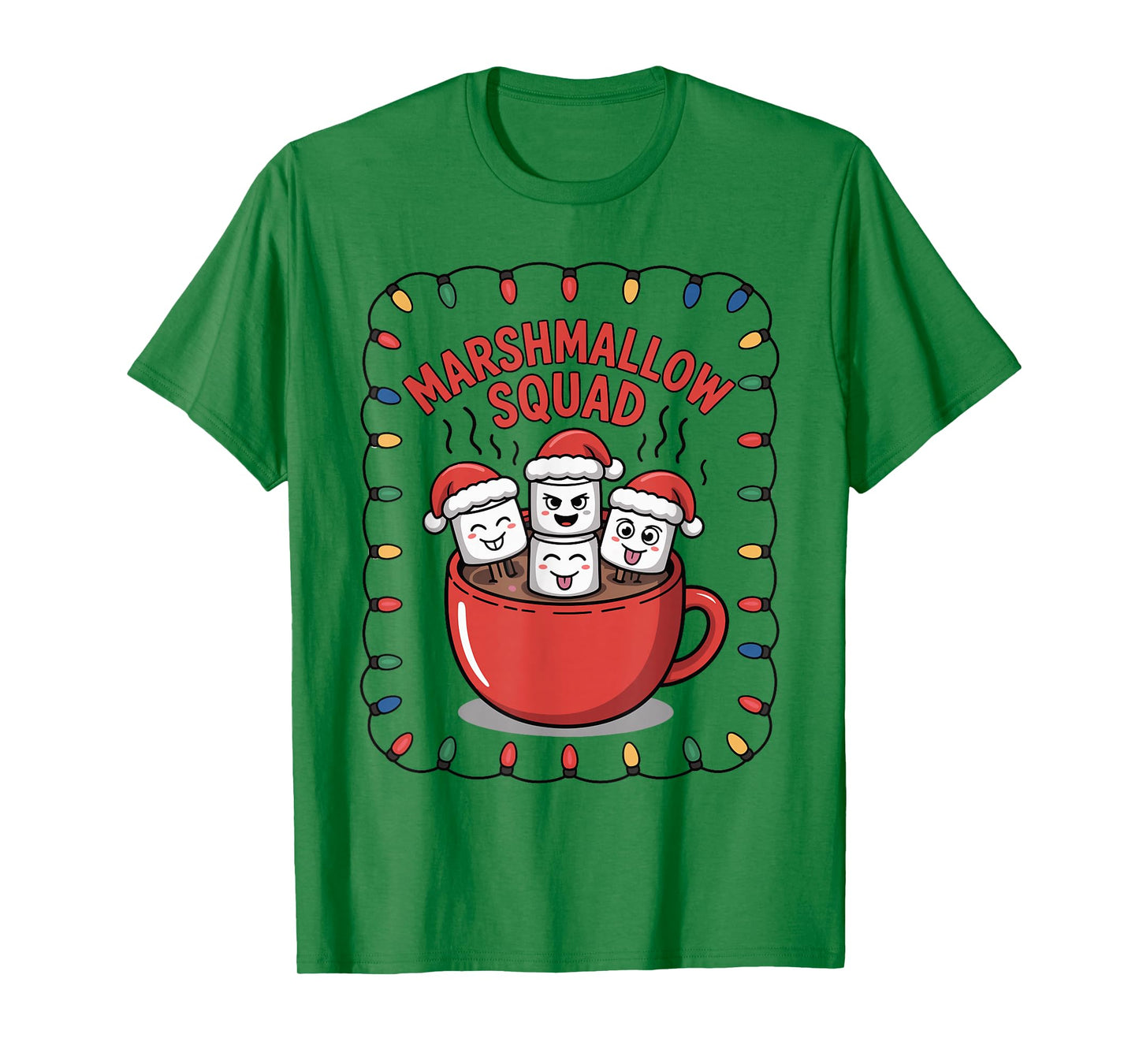 Marshmallow Squad Funny Christmas Cocoa Matching Pajamas T-Shirt