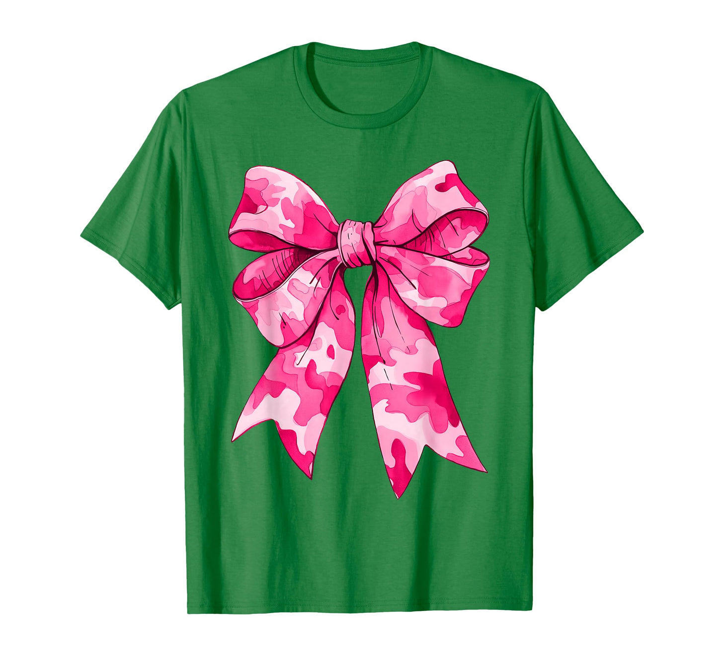 Girl Cute Pink Camo Color Coquette Bow Camouflage T-Shirt