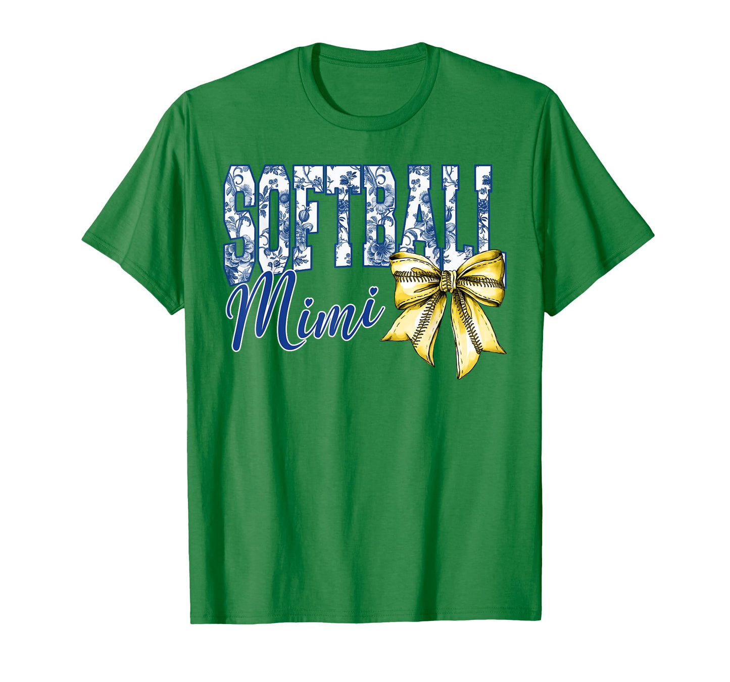 Softball Mimi Coquette Bow Game Day Grandma Softball Game T-Shirt