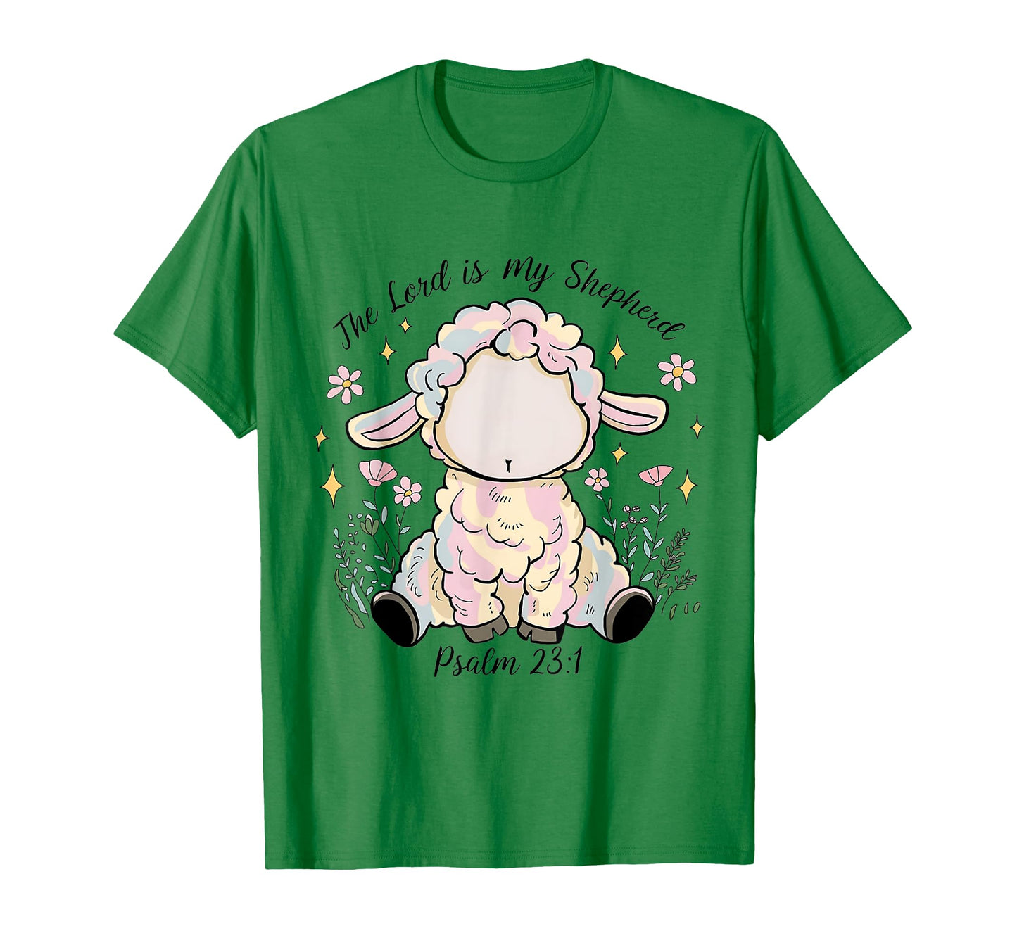 The Lord Is My Shepherd Psalm 23:1 Jesus Christian God Sheep T-Shirt
