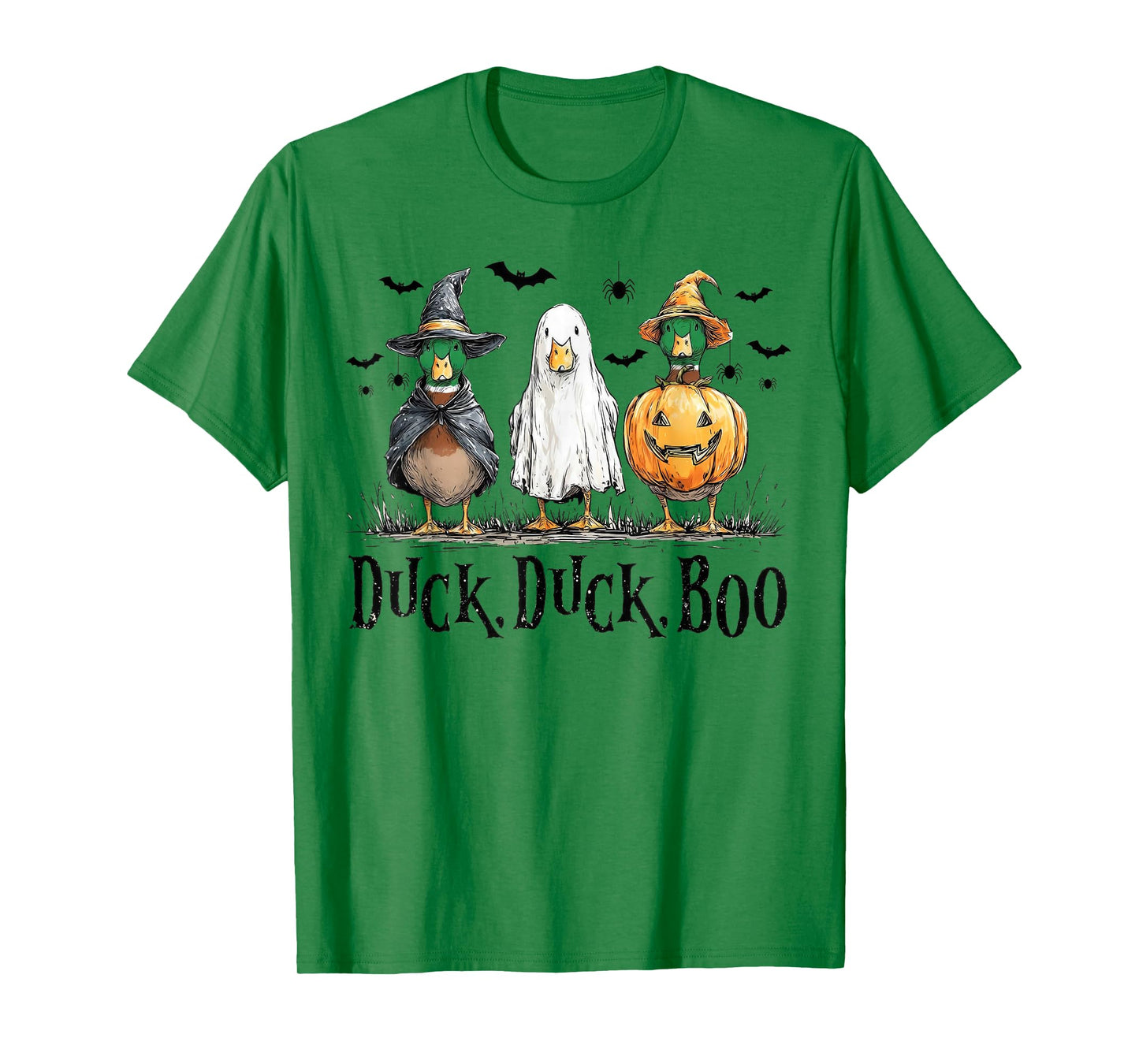 Cute Duck Duck Boo Funny Spooky Goose Halloween Fall Pumpkin T-Shirt