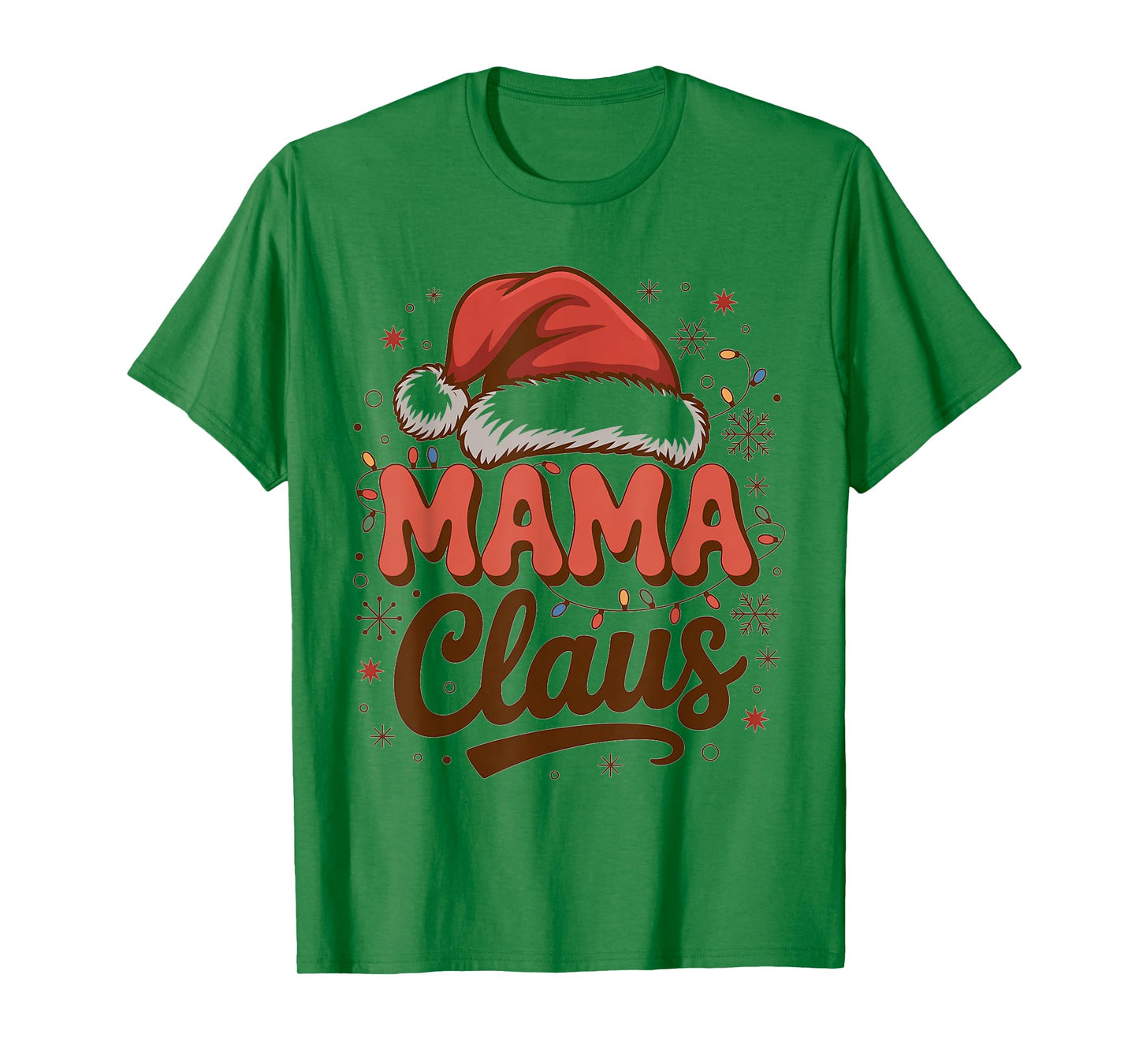 Mama Claus Christmas tee Matching Santa Family Holiday T-Shirt