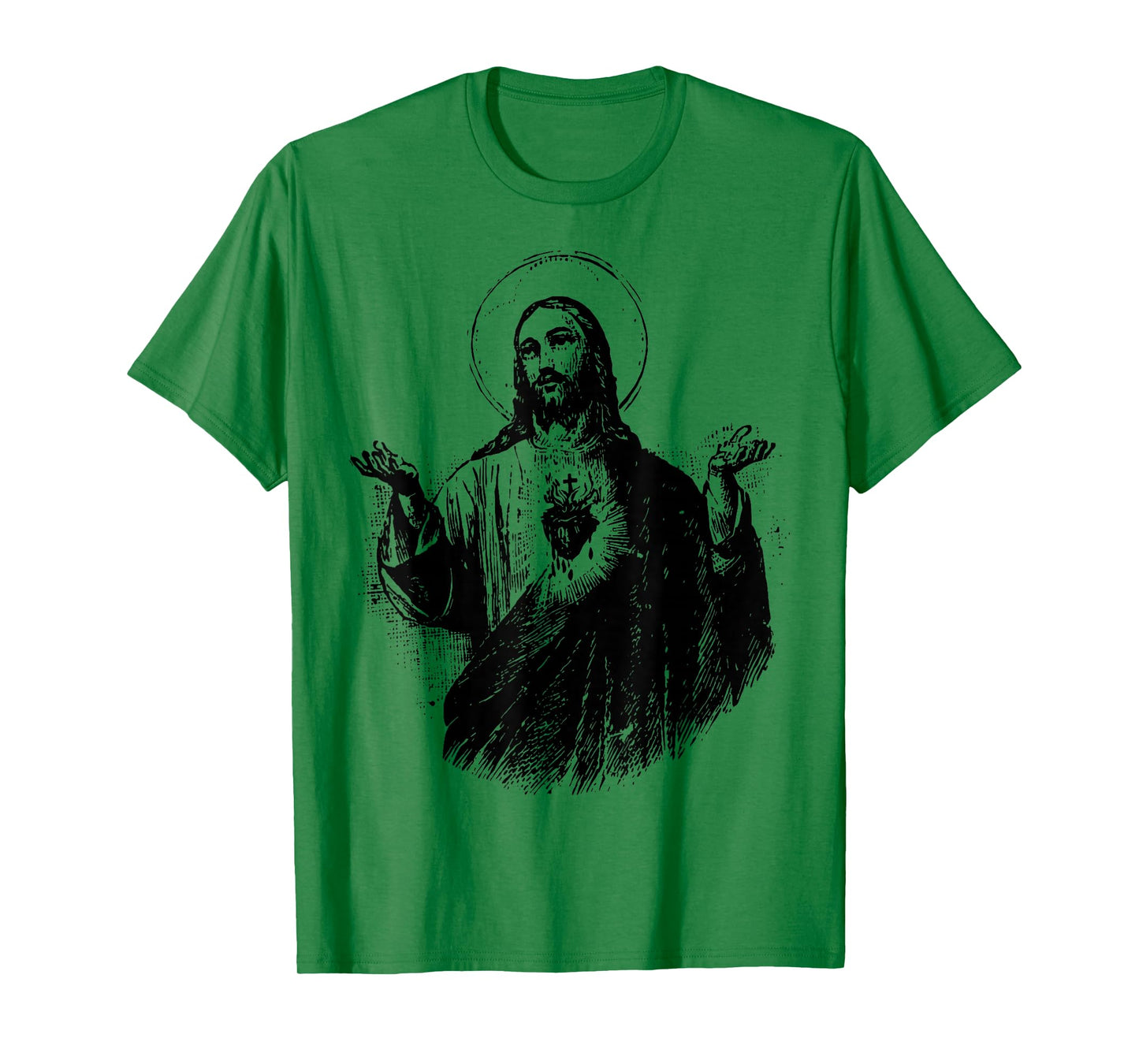 Sacred Heart of Jesus Christ Vintage Art Catholic T-Shirt