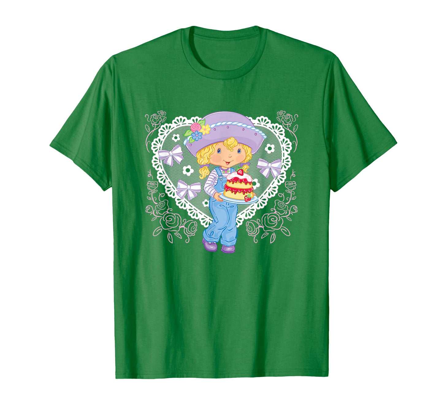 Strawberry Shortcake Cute Coquette Angelcake Big Chest Logo T-Shirt