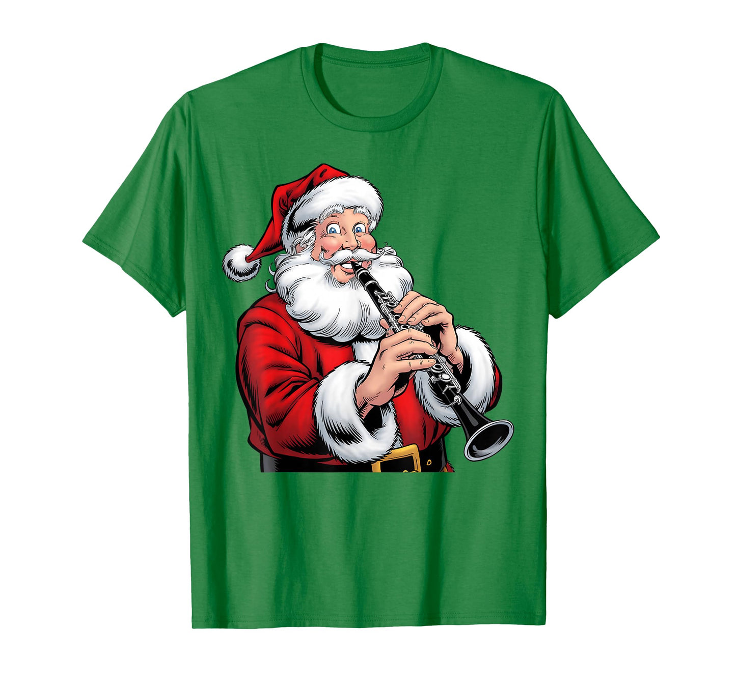 Christmas Clarinet Player Santa Funny Xmas Boys Men Kids T-Shirt