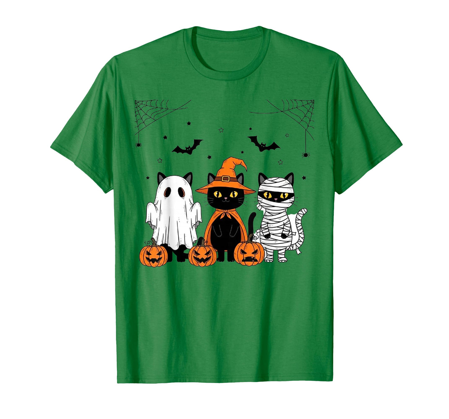 Vintage Black Cat Witch Scary Halloween Pumpkin Vibes T-Shirt