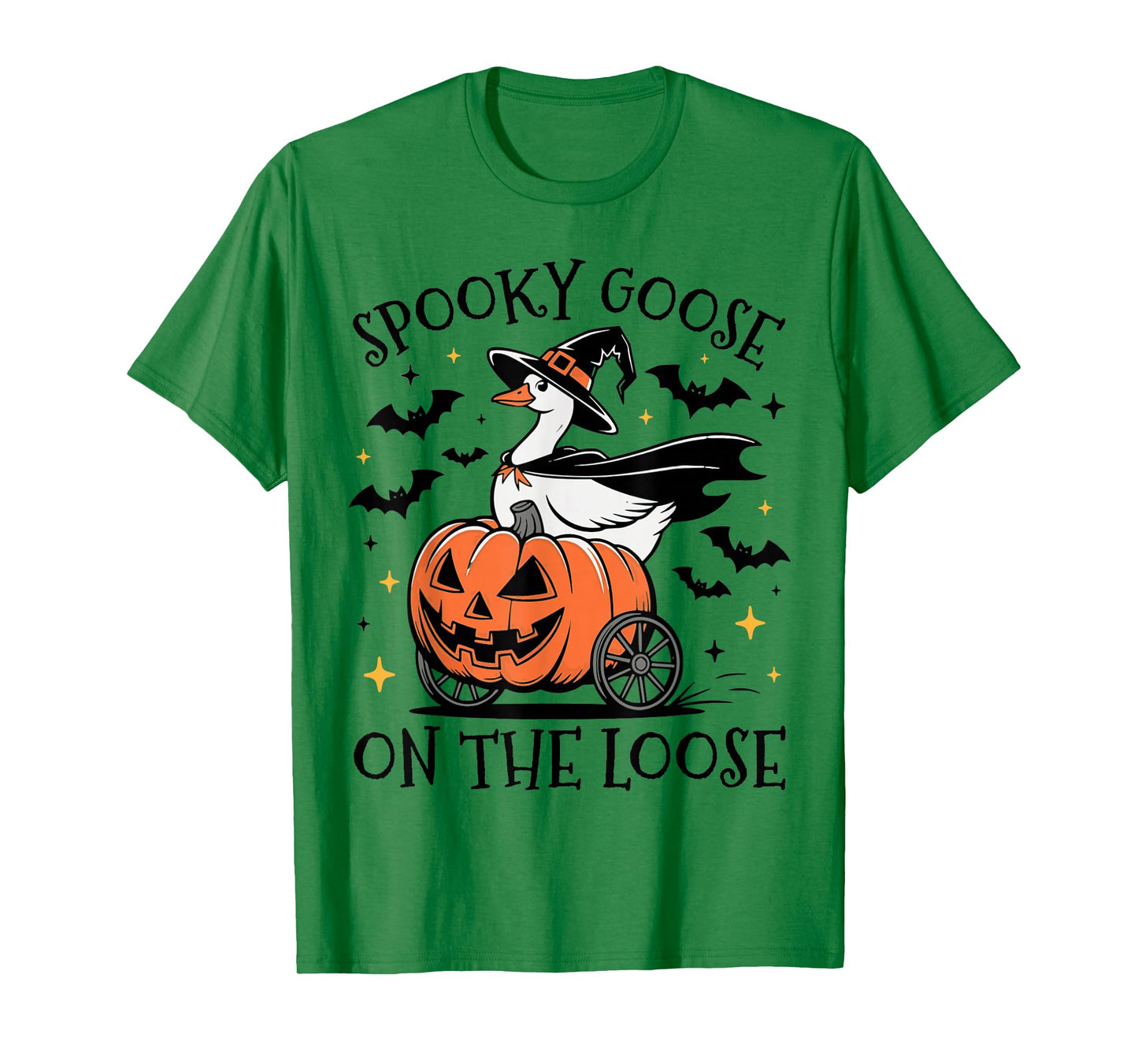 Spooky Goose On The Loose Goose Witch Animal Halloween T-Shirt