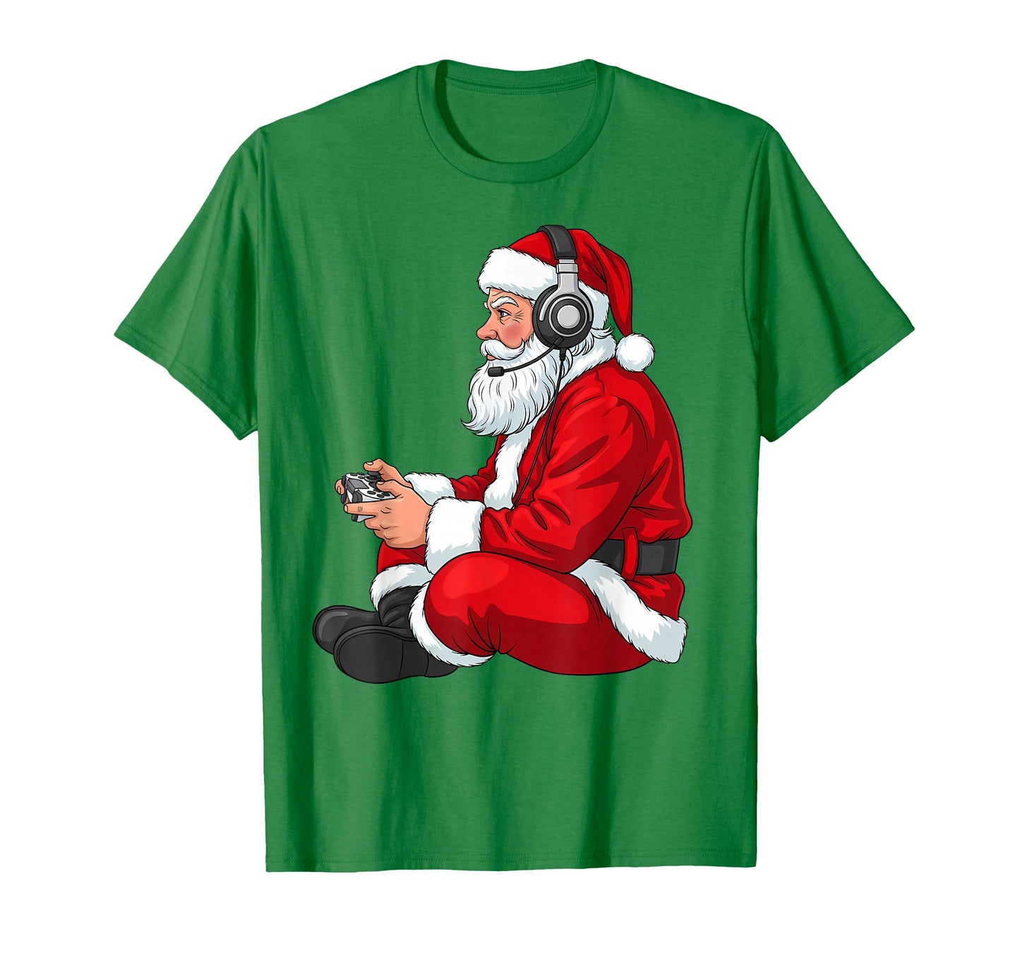 Video Gaming Santa Holding Game Controller Christmas Gamer T-Shirt