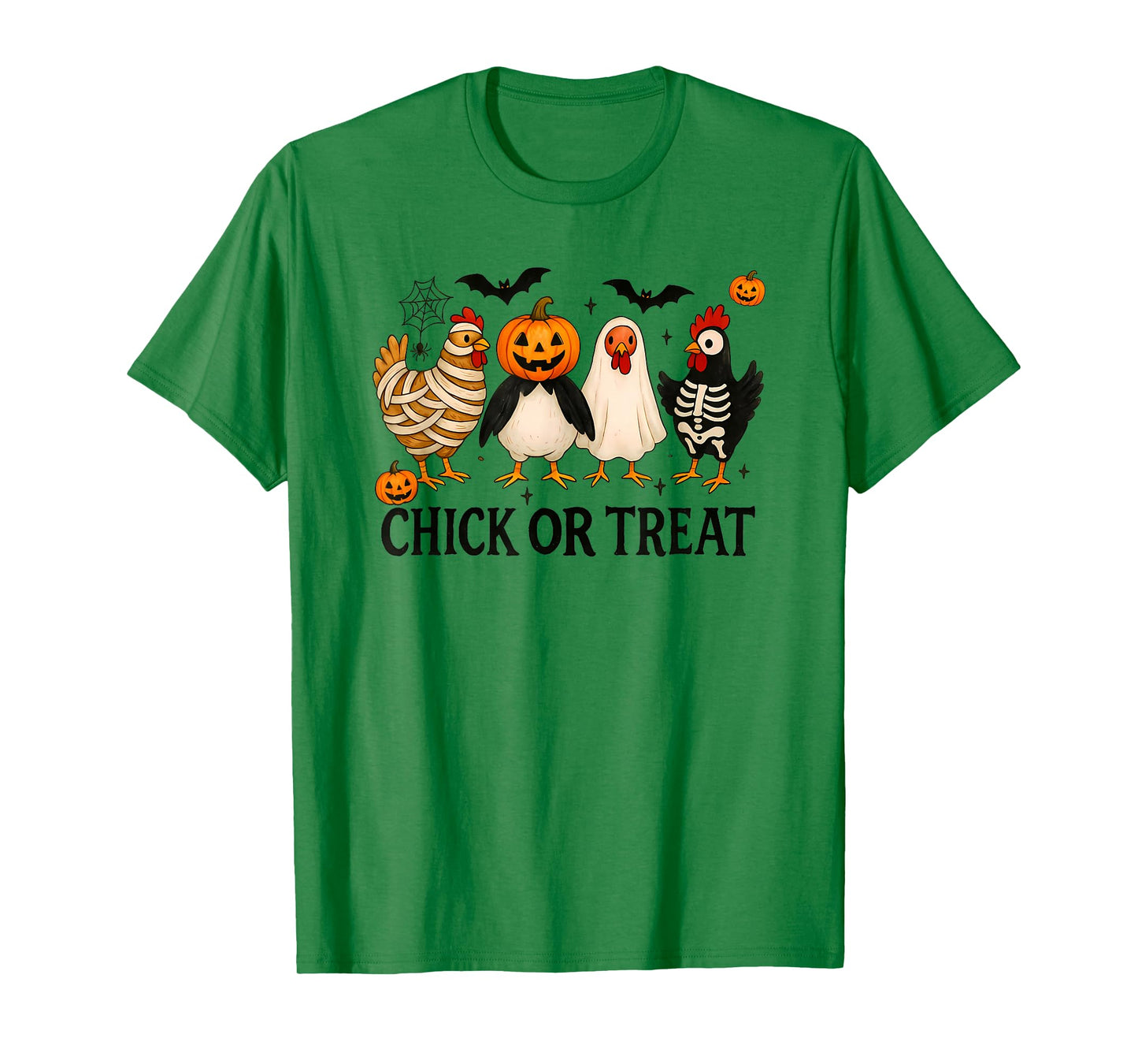 Chick Or Treat Halloween Pumpkin Ghost Spooky Funny Chicken T-Shirt