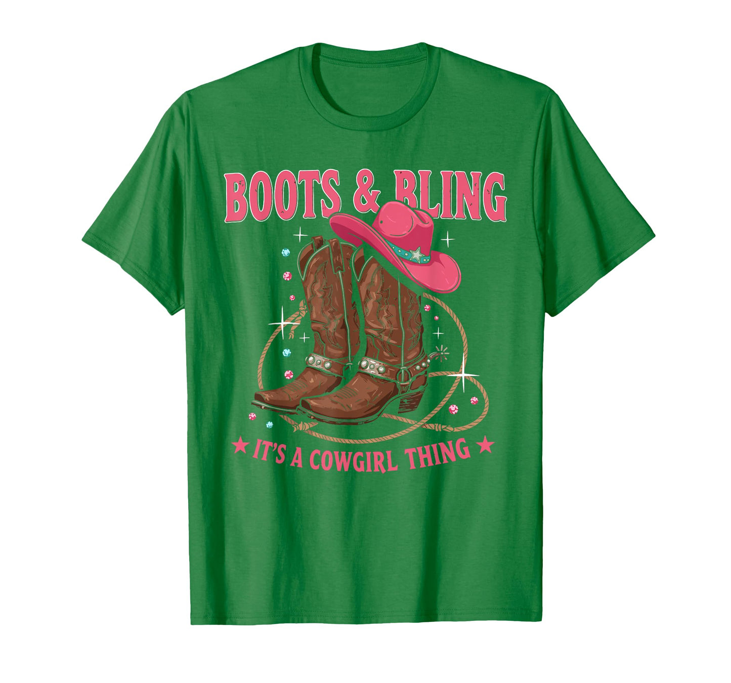Howdy Country Rodeo Girl Western Boots & Bling its a Cowgirl T-Shirt