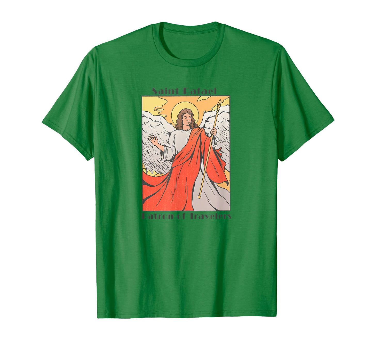 St. Rafael Catholic Archangel Patron Saint of Travel, Travel T-Shirt
