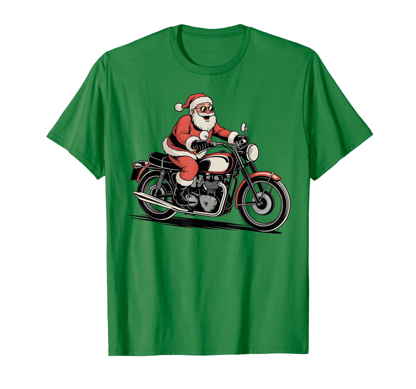 Christmas Motorcycle Bike Racing Biker Santa Xmas Boys Men T-Shirt