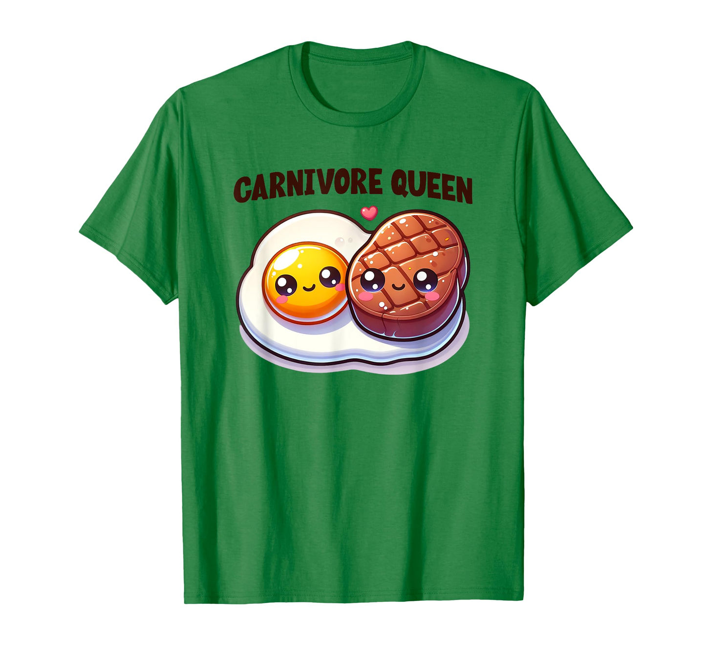 Carnivore Queen Keto Diet Cute Steak Egg Gym Fitness Workout T-Shirt