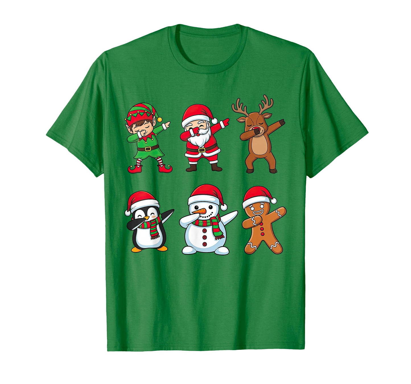 Dabbing Christmas Santa Claus Gingerbread Reindeer Men Boys T-Shirt