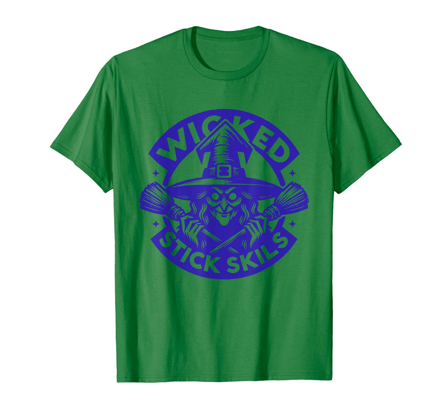 Halloween Witch Broom Wicked Stick Skills T-Shirt