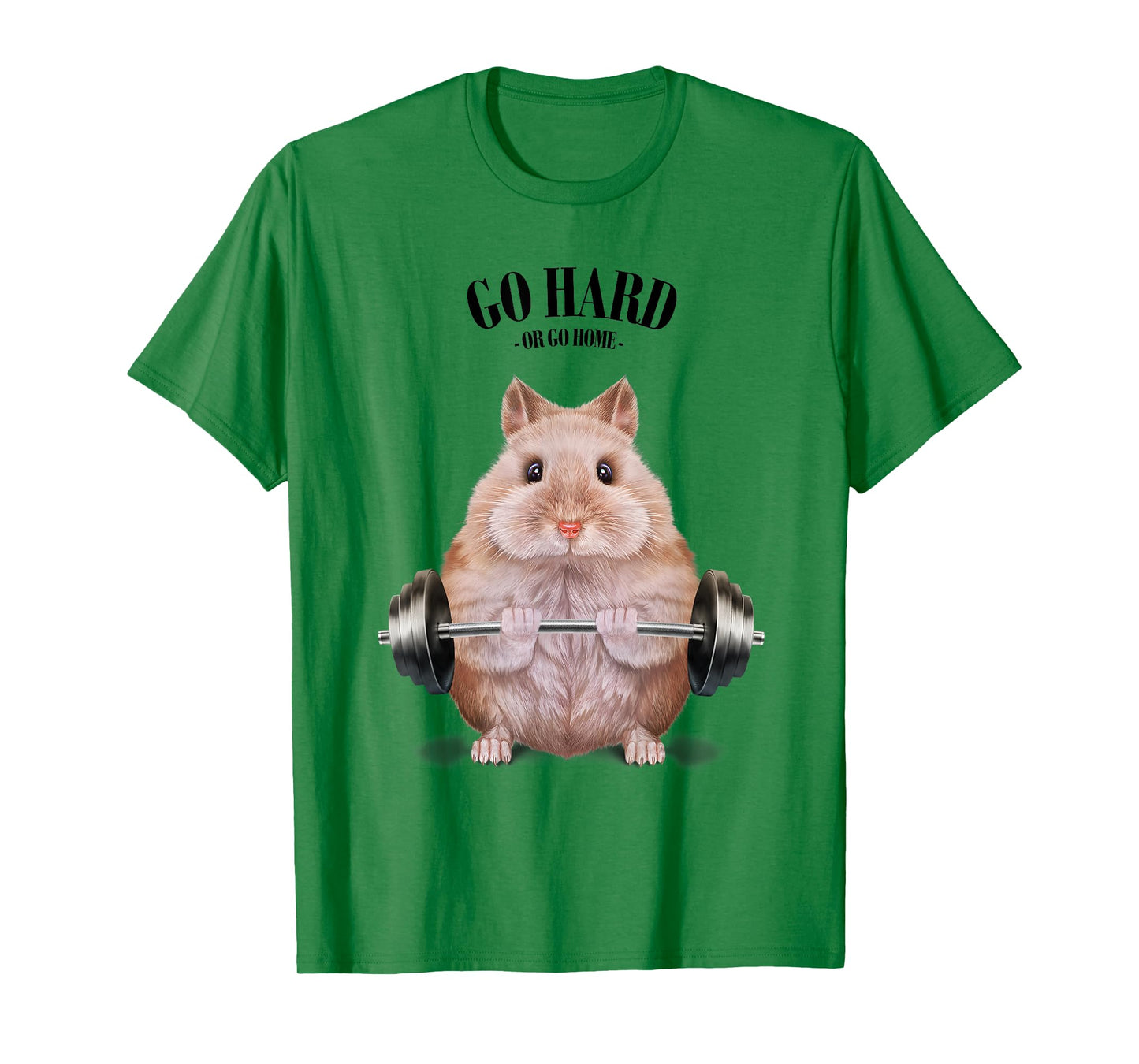 Beige Dwarf Hamster Muscle Training Weightlifting Fitness T-Shirt