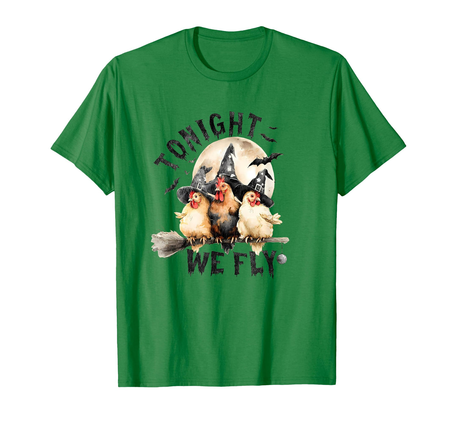 Tonight We Fly Funny Chicken Spooky Season Farm Halloween T-Shirt