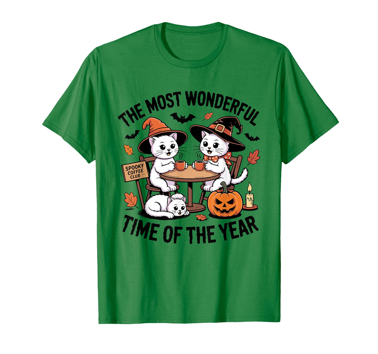 The Most Wonderful Time of The Year Halloween Cat Witch Club T-Shirt