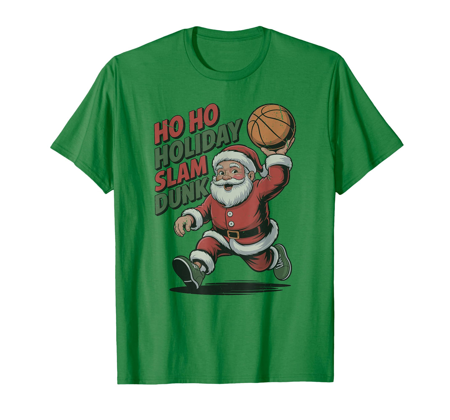 Santa Playing Basketball Retro Vintage 90s Christmas Holiday T-Shirt