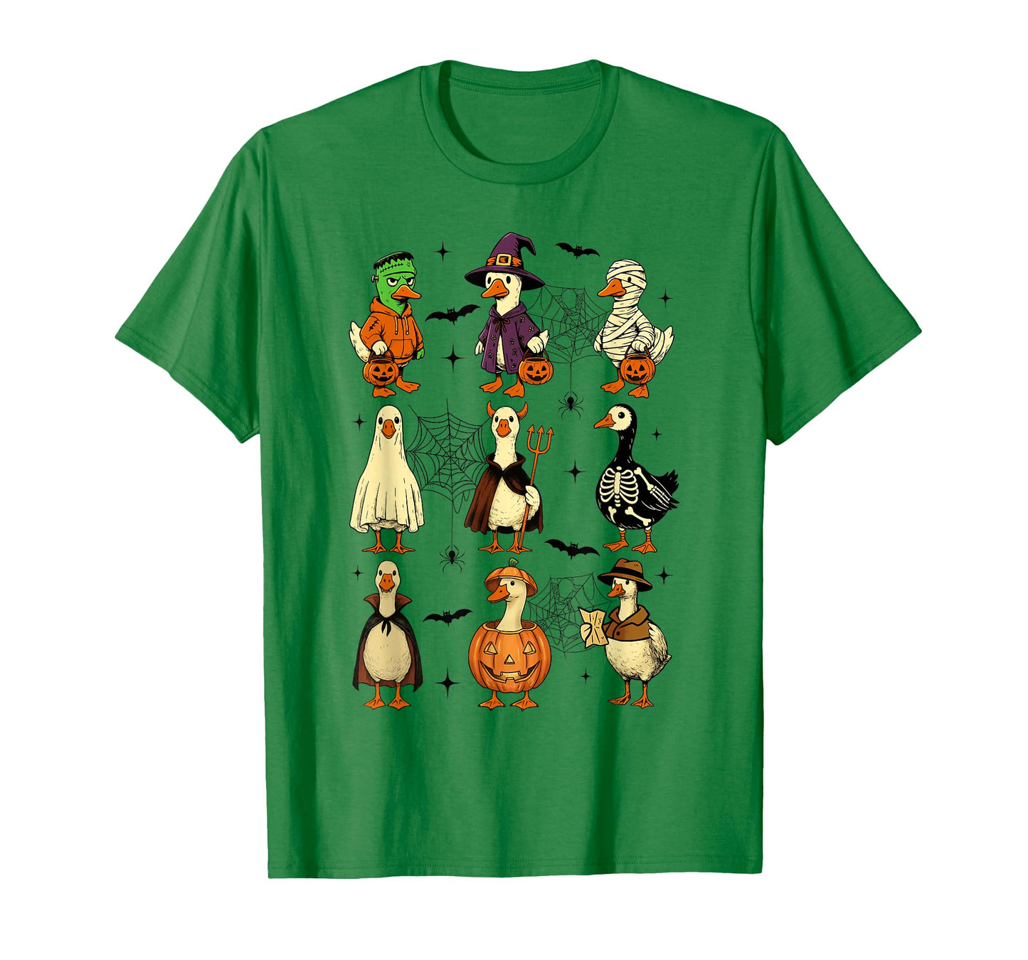 Cute Gooses Witch Pumpkin Skeleton Costume Cosplay Halloween T-Shirt
