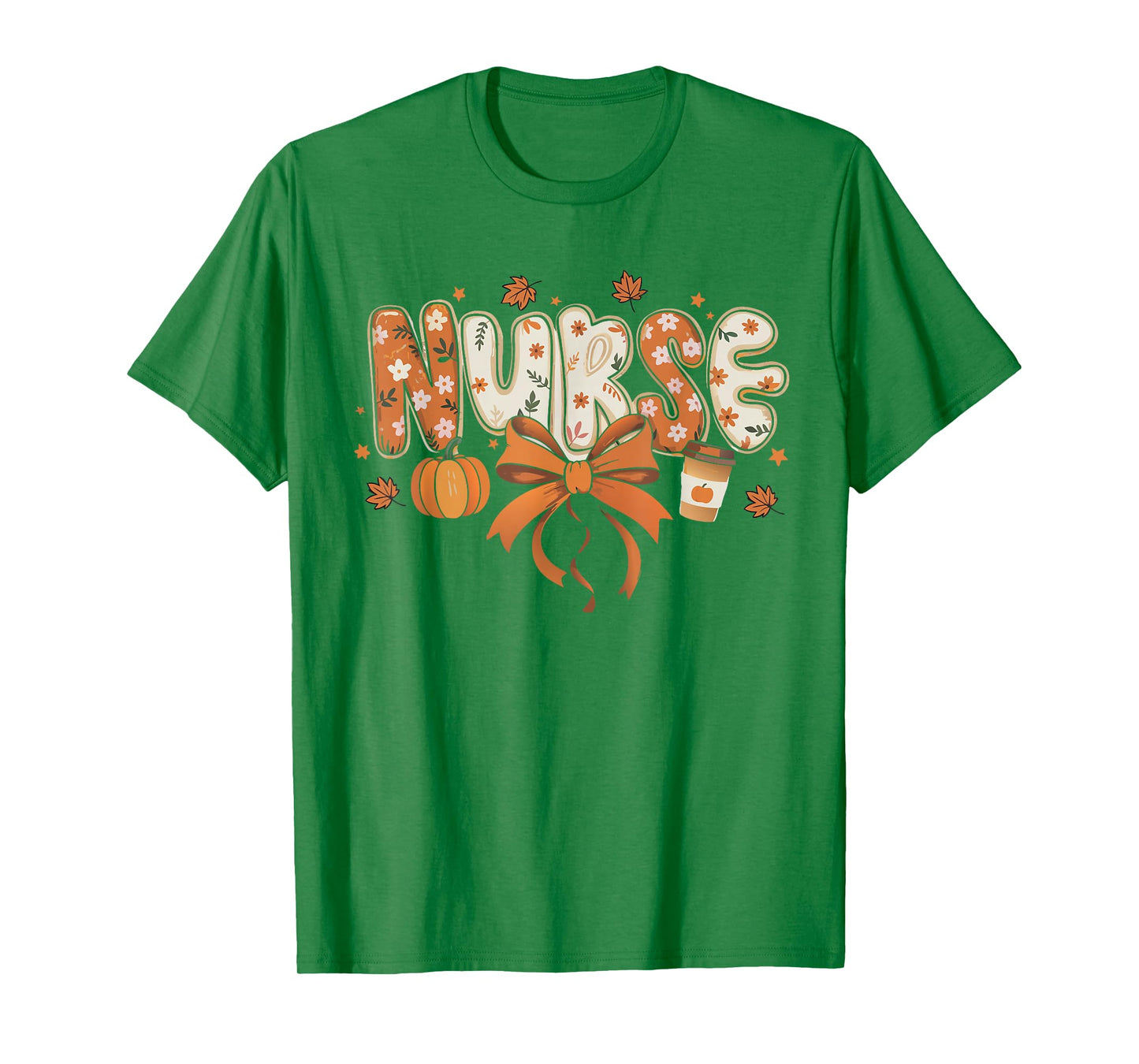 Nurse Fall Autumn Pumpkin Spice Coffee Thanksgiving T-Shirt