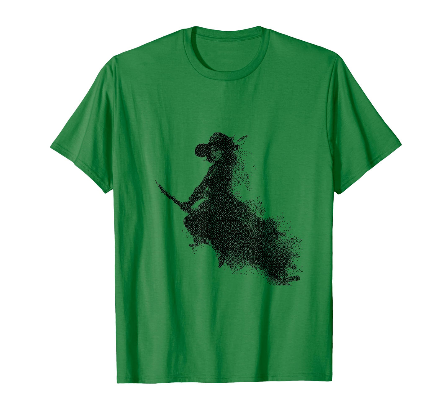 Flying Witch on Broom Halloween Design T-Shirt