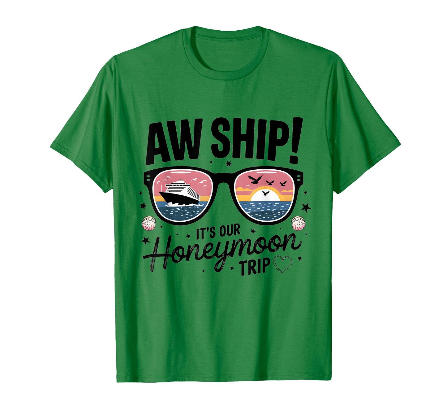 Couples Matching Cruise Aw Ship It's Our Honeymoon Trip T-Shirt