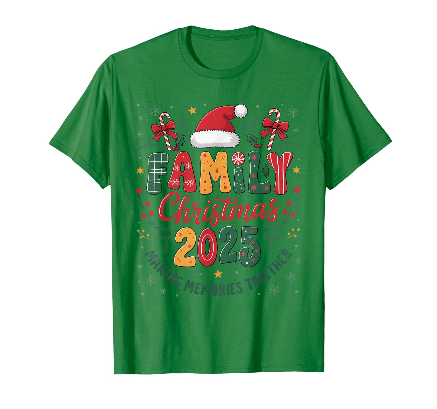 Family Christmas 2025 Santa Hat Matching Outfit Xmas Squad T-Shirt