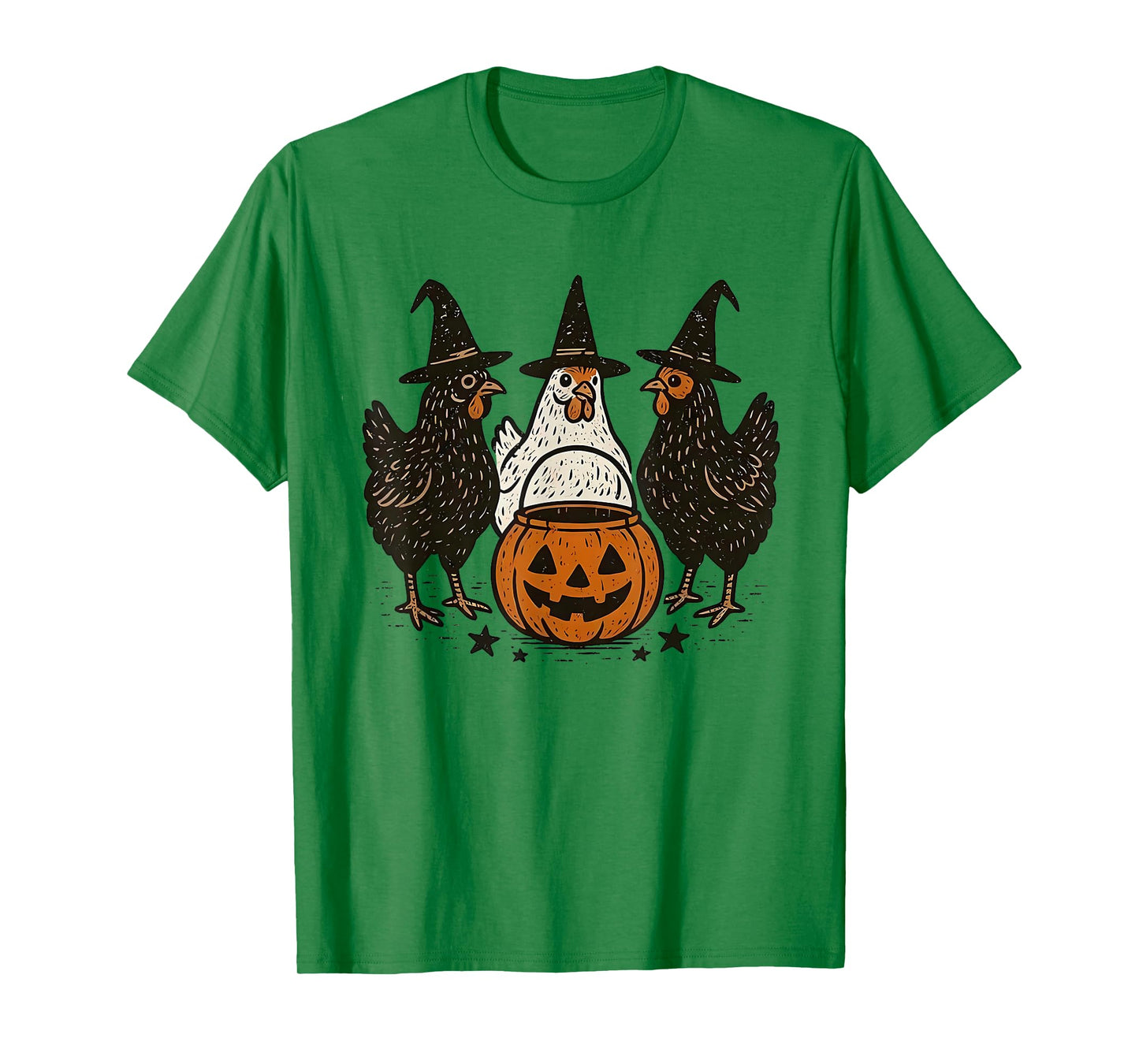 Chick Or Treat Halloween Witch Spooky Chicken T-Shirt