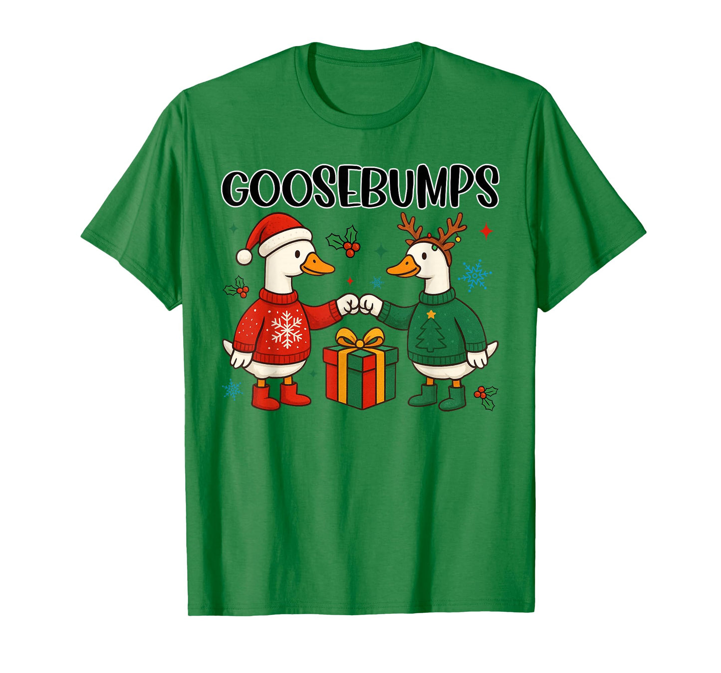 Retro Goosebumps Funny Christmas Silly Goose Holiday Sweater T-Shirt