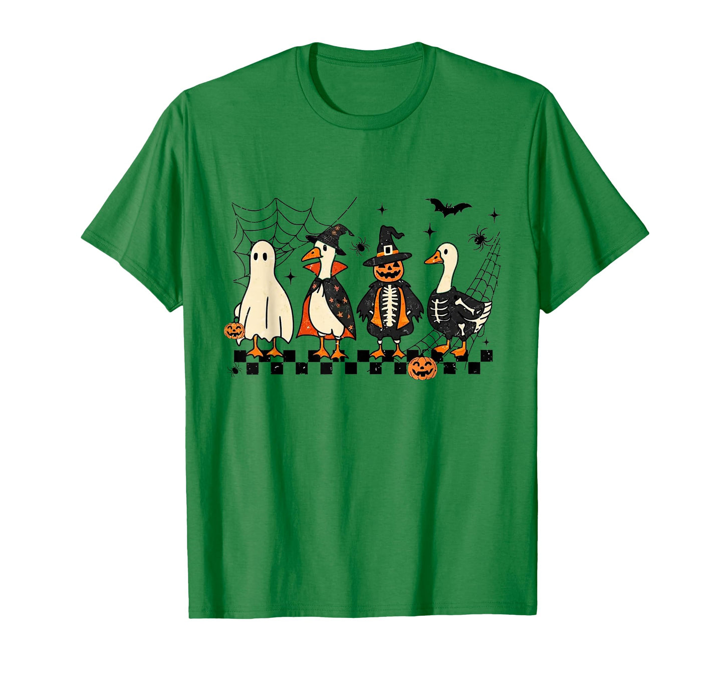 Halloween Ducks Wearing Ghost Skeleton Jack-o'-Lantern Witch T-Shirt
