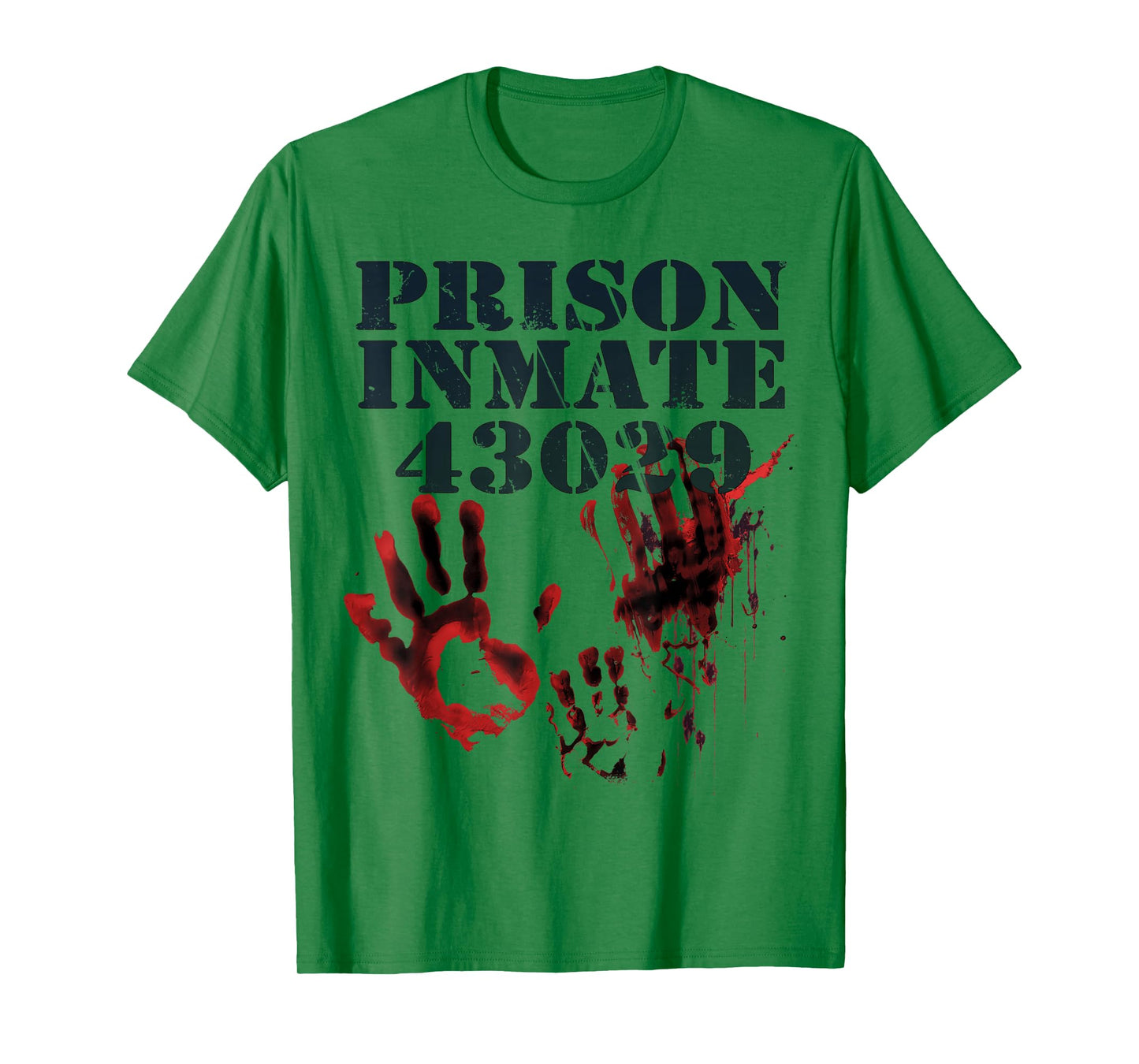 Prison Inmate Shirt Zombie Bloody Halloween Blood Splatter T-Shirt