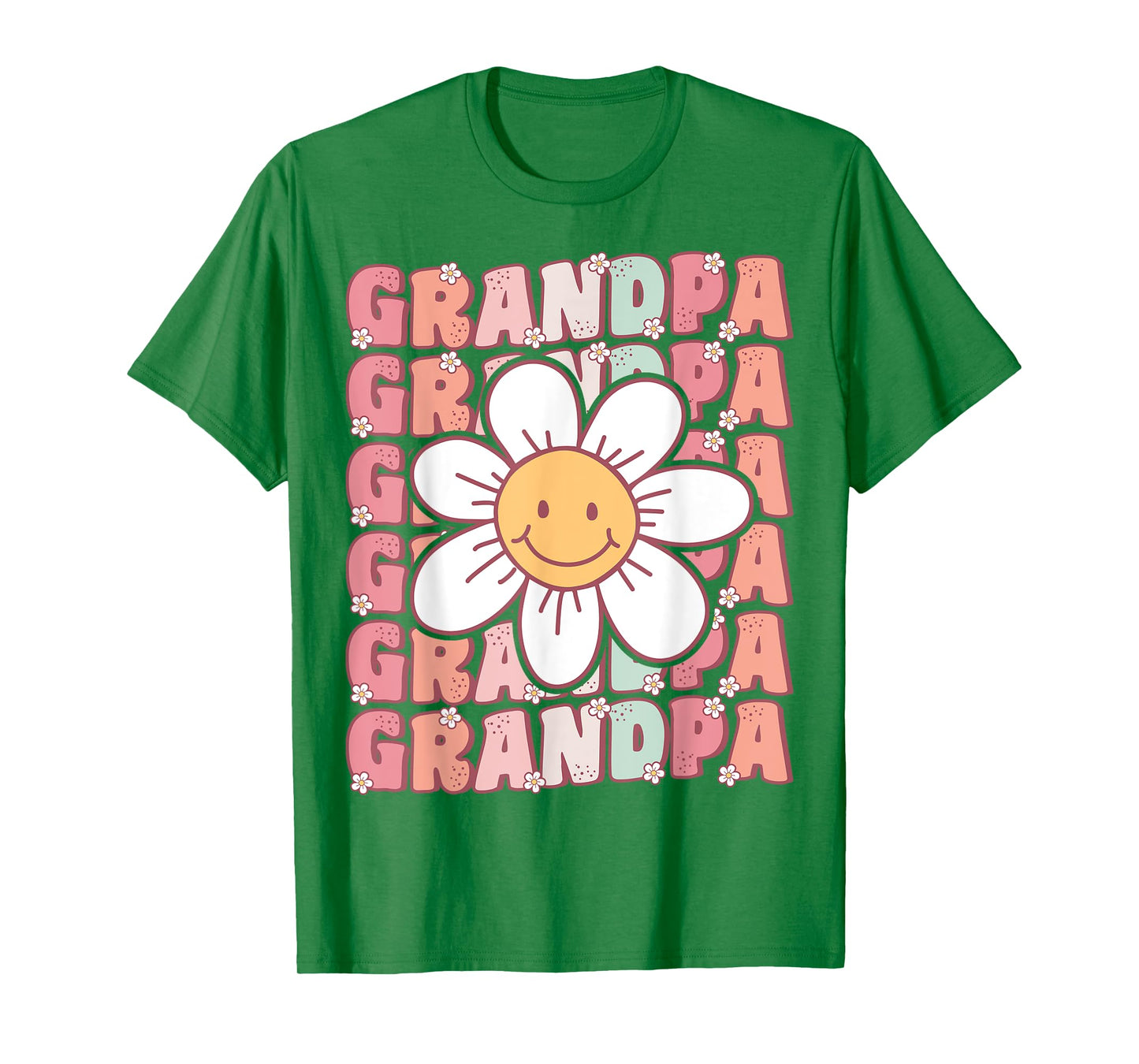 Groovy Grandpa Matching Family Birthday Party Daisy Flower T-Shirt