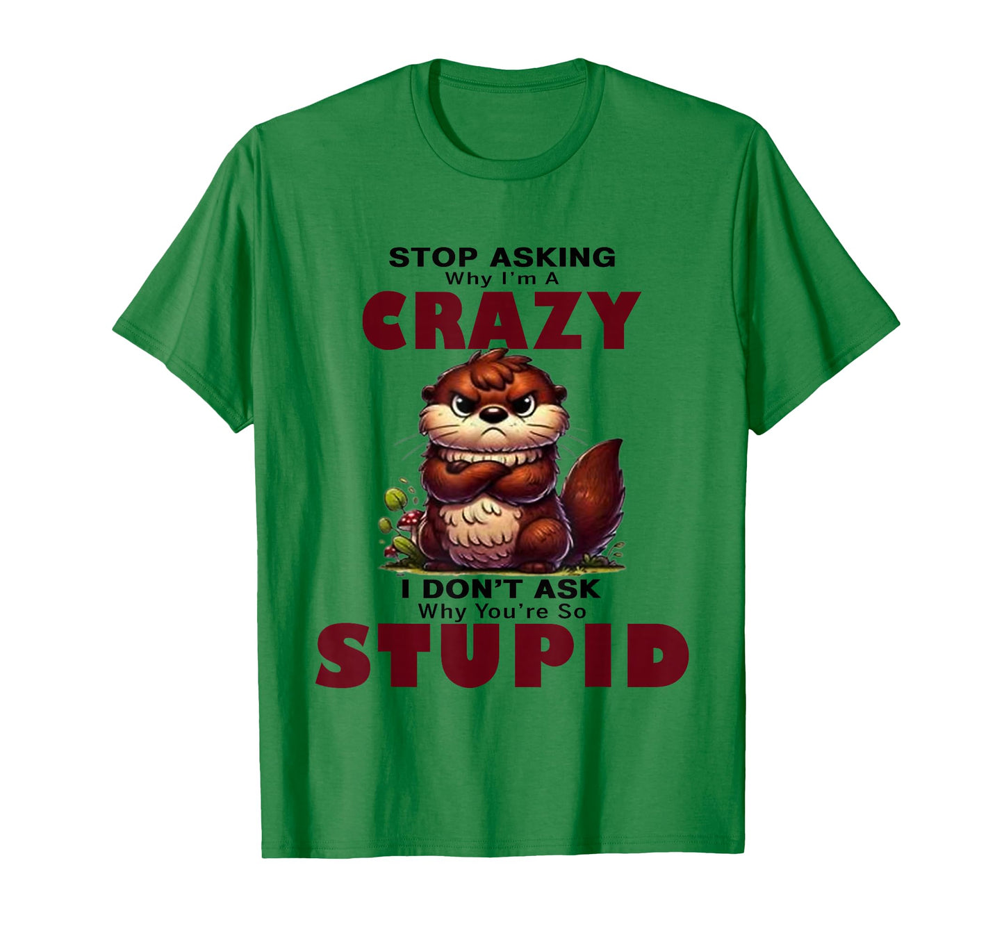 Stop Asking Why I'm A Crazy I Don't Ask Why You're So Stupid T-Shirt