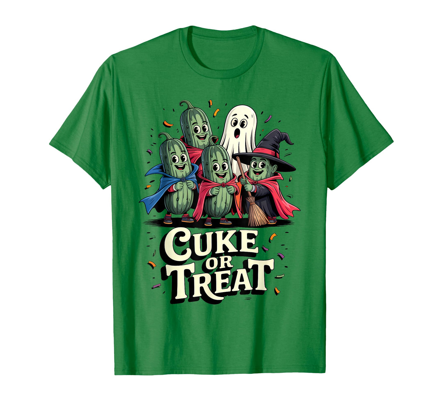Cuke or Treat – Funny Halloween Cucumber Costume T-Shirt