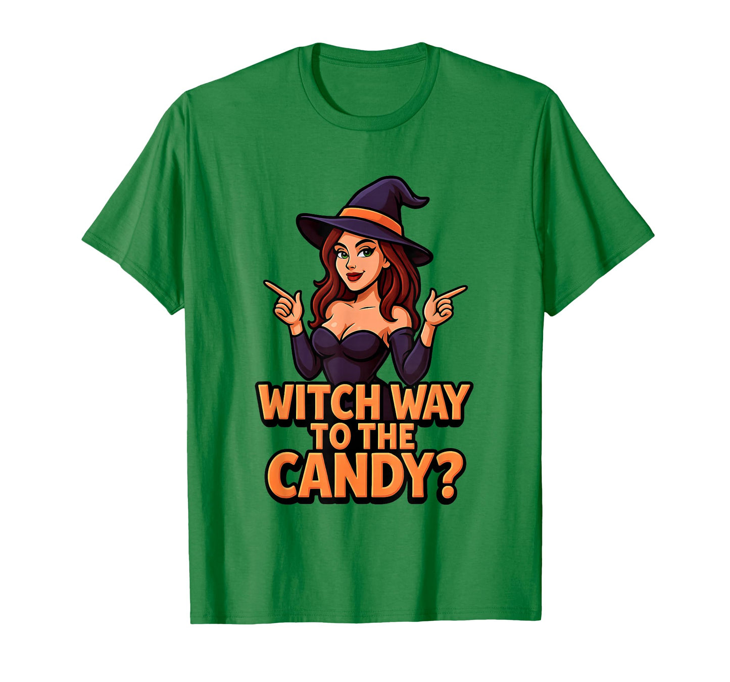 Witch Way to The Candy? Witch Halloween Trick or Treat T-Shirt