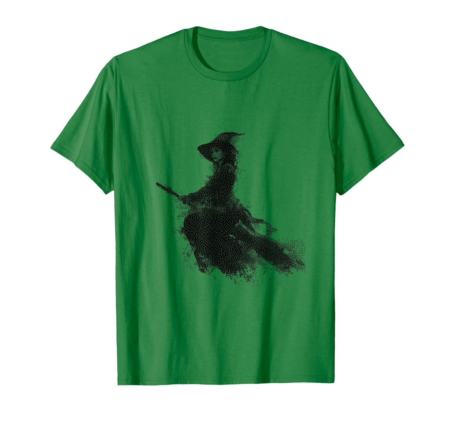 Flying Witch on Broom Halloween Design T-Shirt
