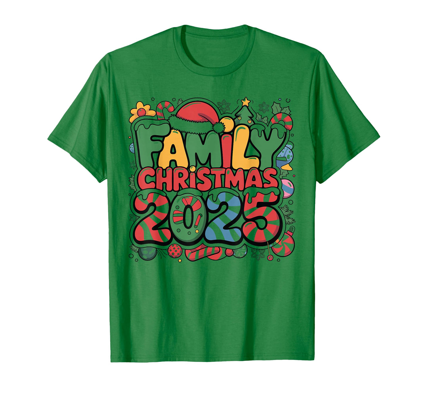 Family Christmas 2025 Matching Outfit Xmas Squad Santa T-Shirt