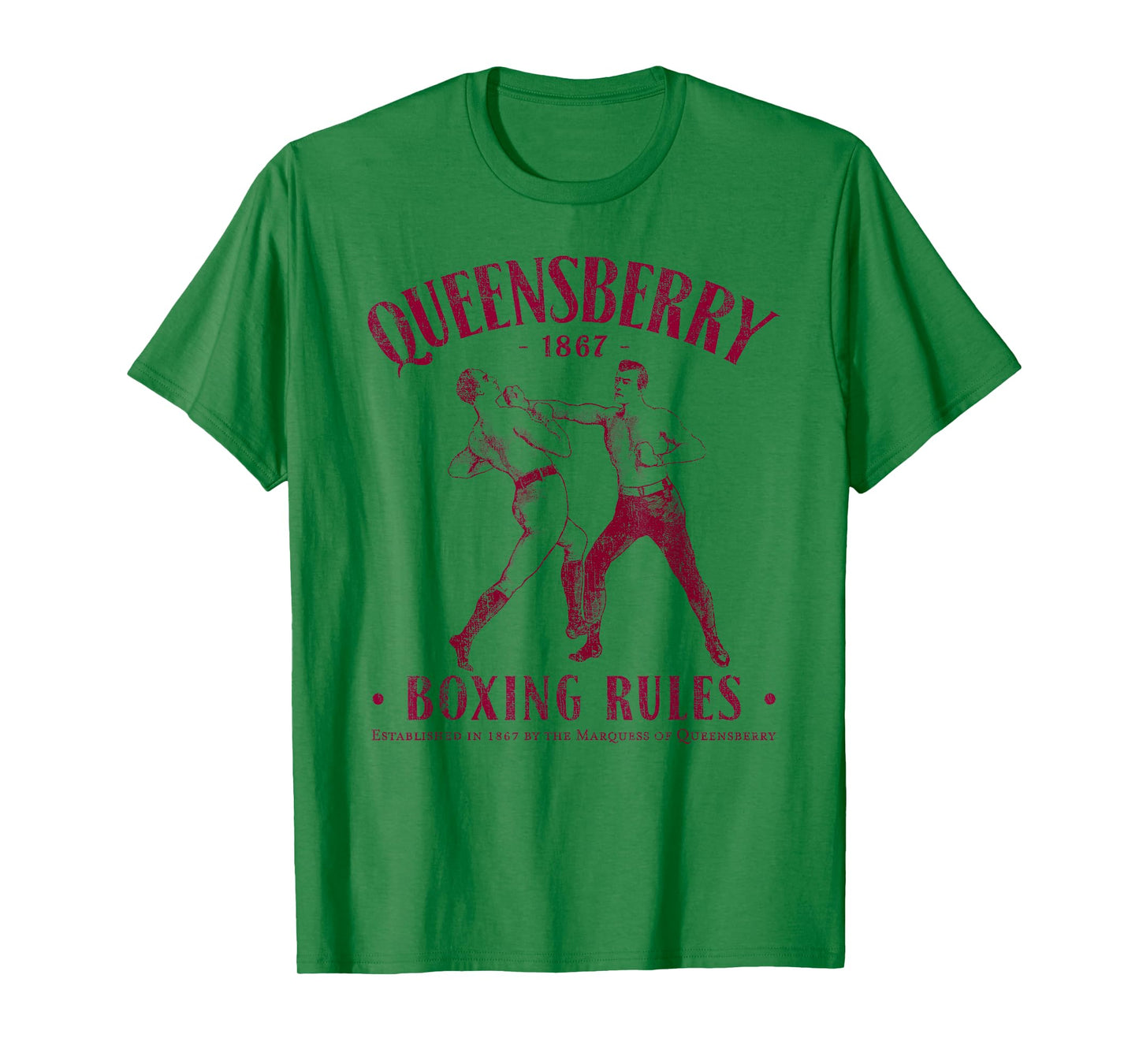 Distressed Vintage Boxing T-Shirt - Queensbury Boxing Rules T-Shirt