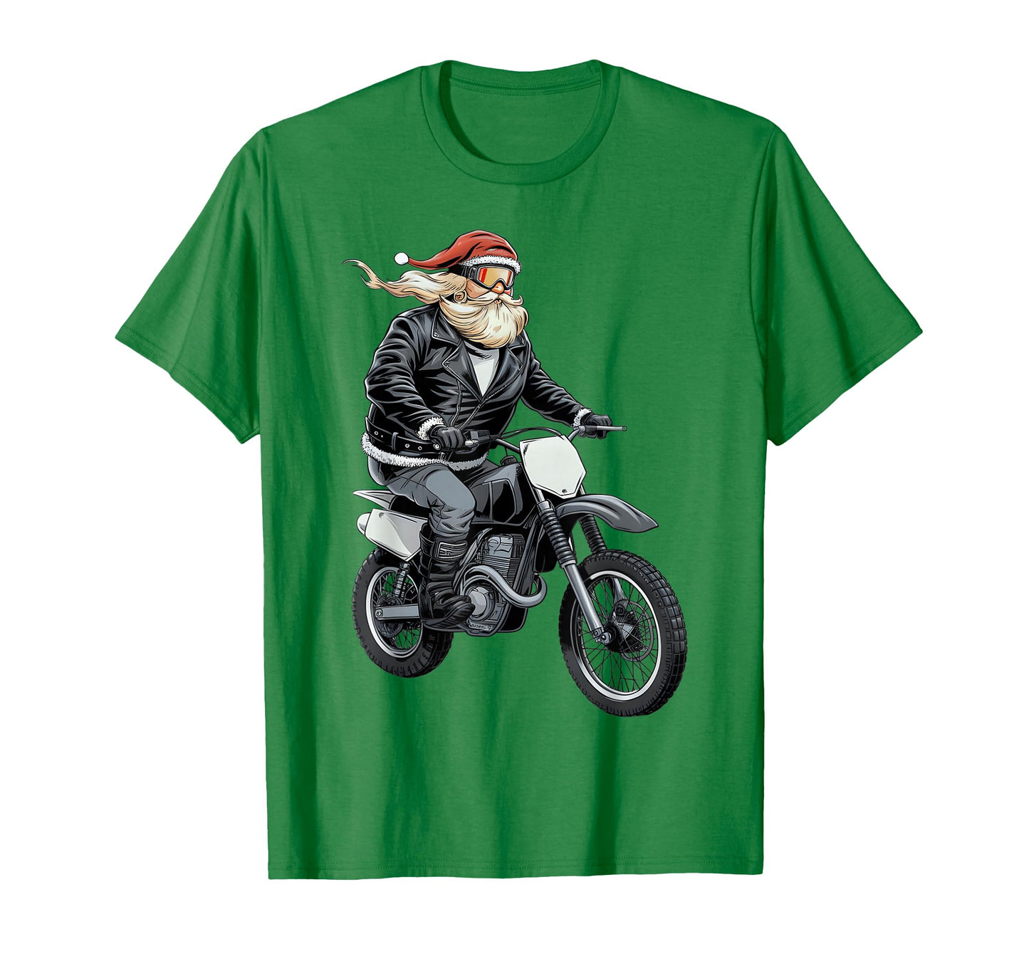 Christmas Motorcycle Racing Santa Xmas Funny Biker Boys Men T-Shirt