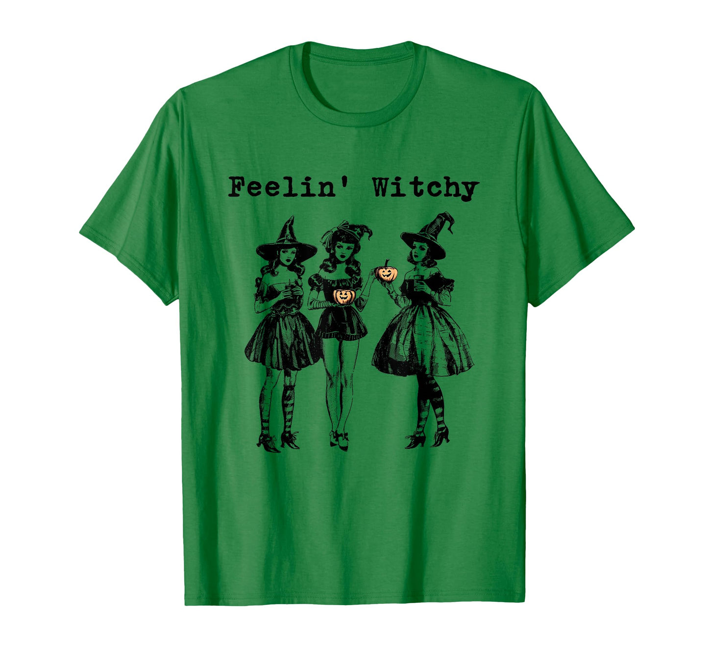 Feelin' Witchy Vintage Witches Halloween Aesthetic T-Shirt