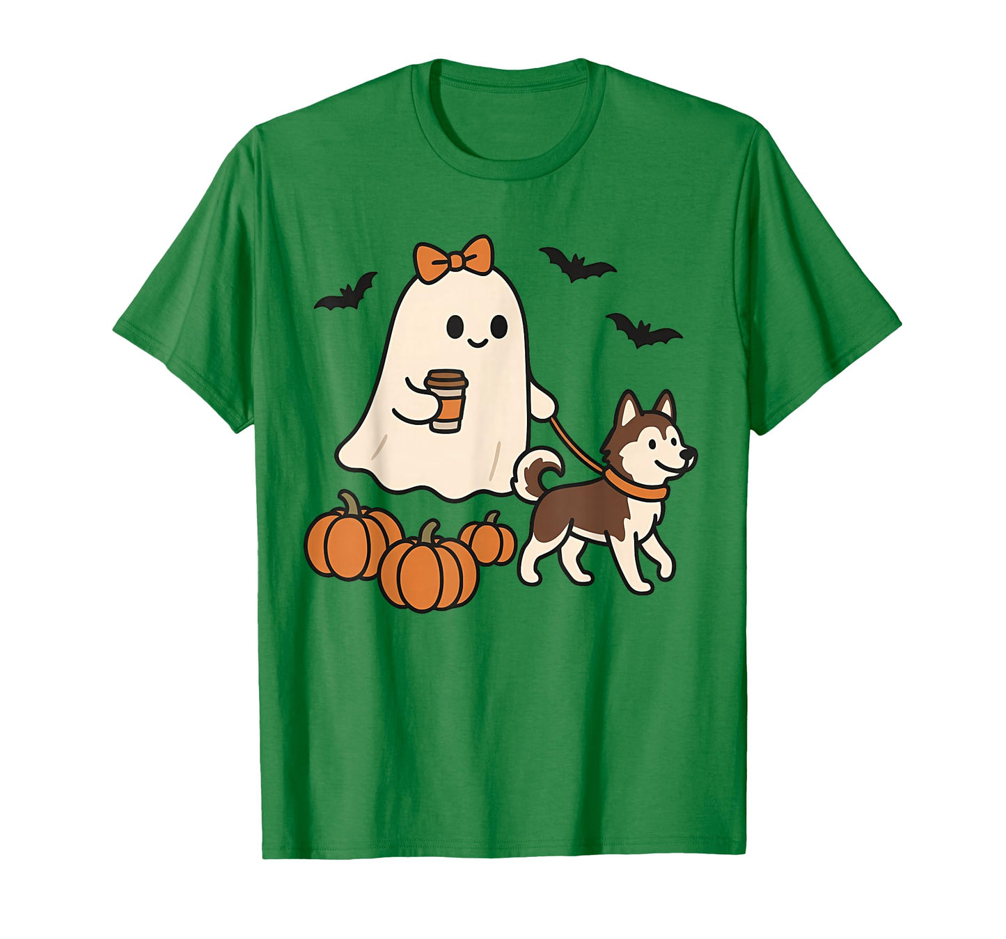 Funny Halloween Siberian Husky Boo Ghost Spooky Season T-Shirt