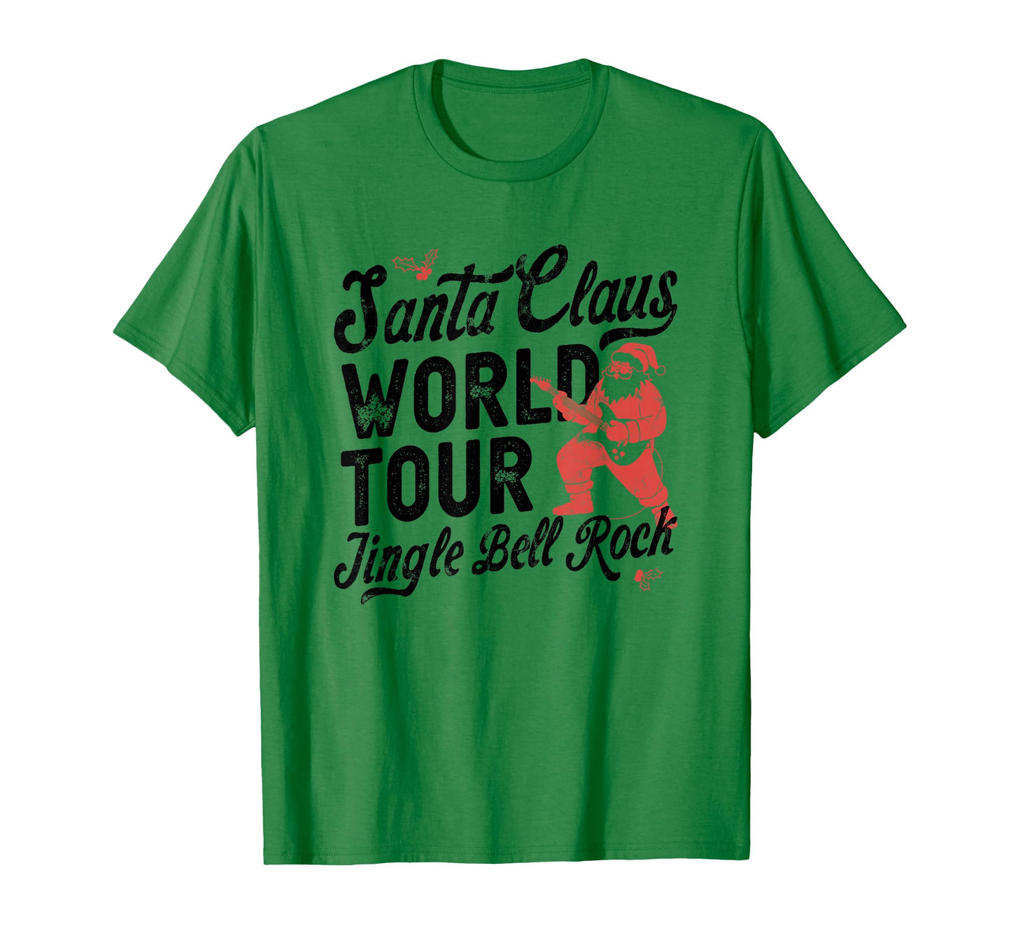Santa Claus Jingle Rock Retro Christmas Outfit T-Shirt