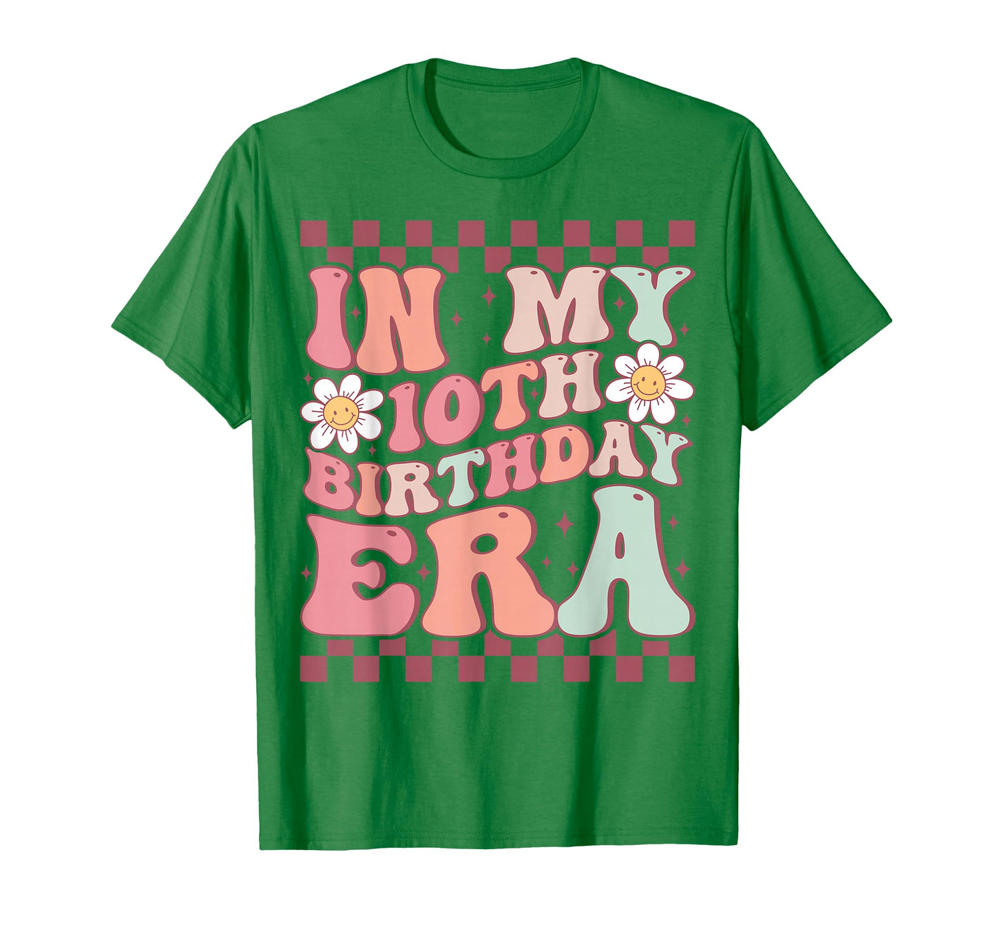 In My 10th Birthday Era Cute Groovy 10th Birthday Party T-Shirt