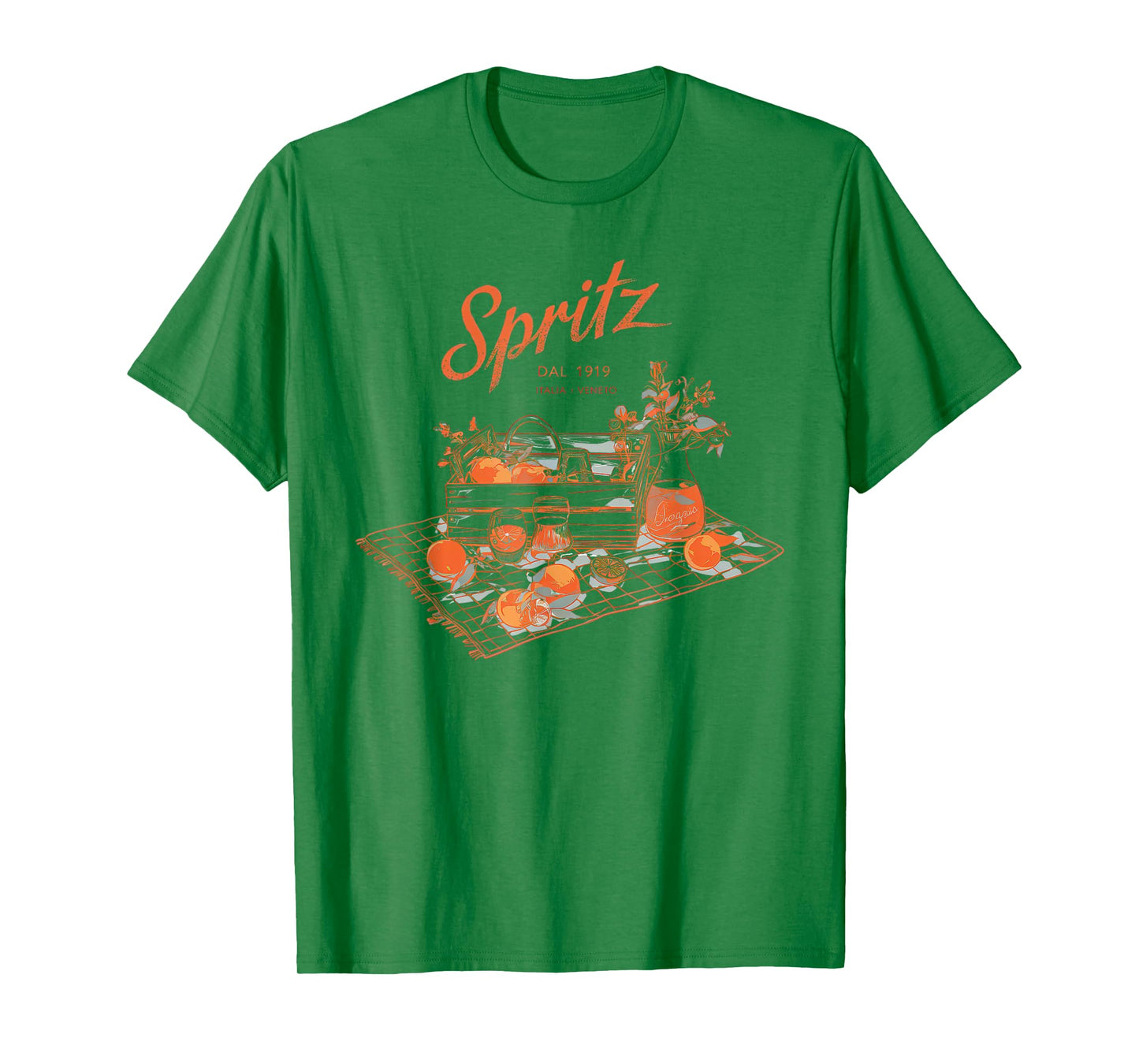 Spritz Veneto Tshirt Italia Vintage Orange Wine Cocktail T-Shirt