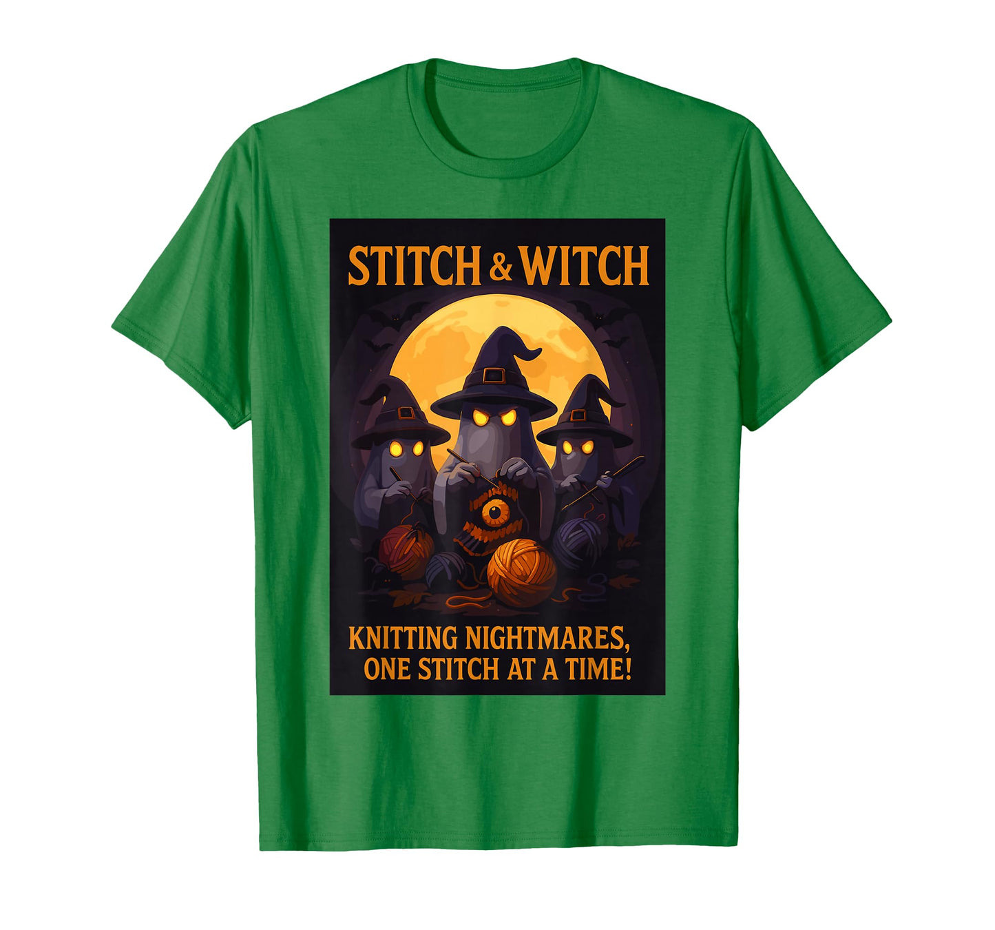 Stitch Witch Crochet Ghosts Halloween Funny for Women T-Shirt