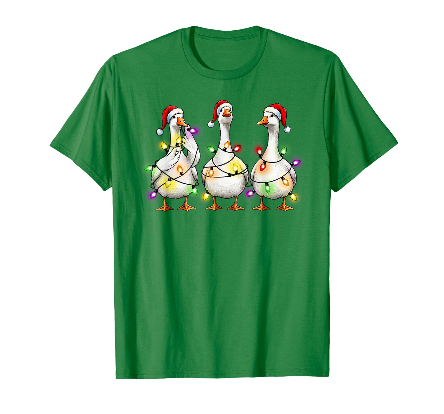 Funny Christmas Vibes Goose Santa Elf Xmas Festive Holiday T-Shirt