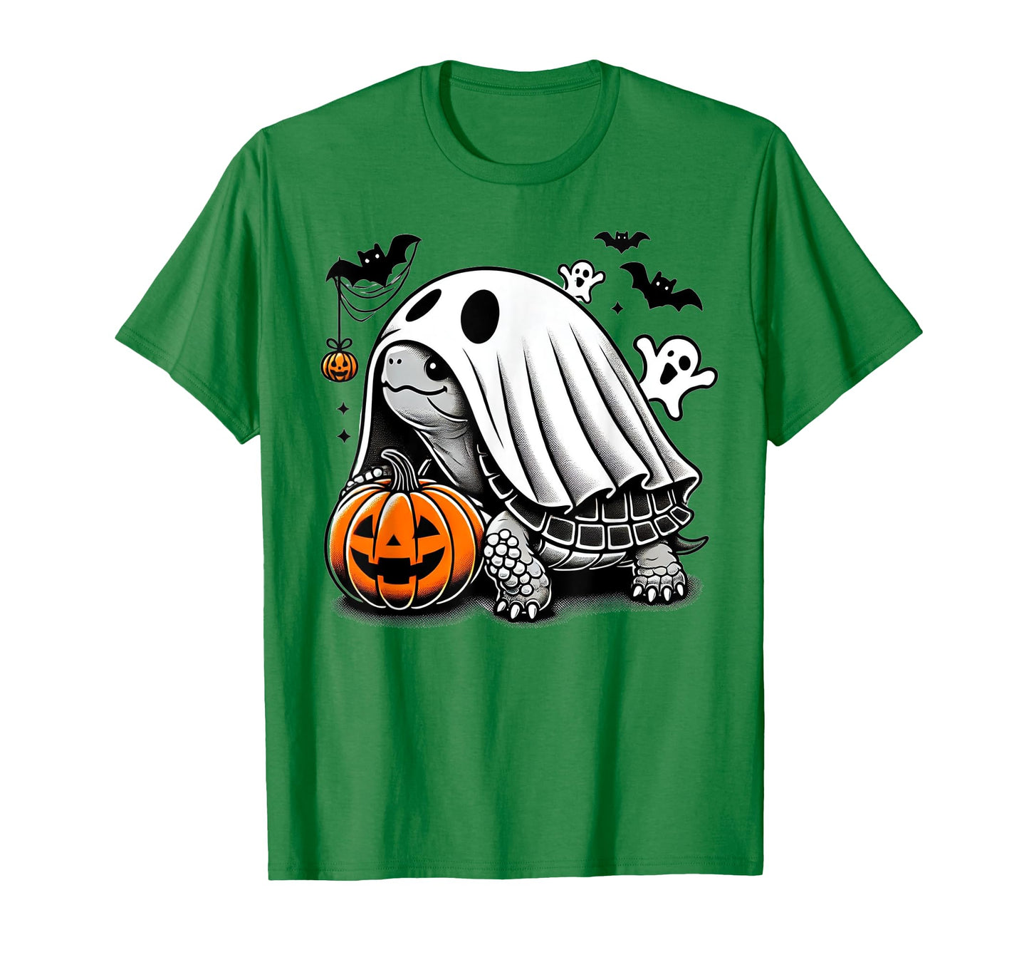 Halloween Turtle Ghost Pumpkin Costume Terrapin Tortoise T-Shirt