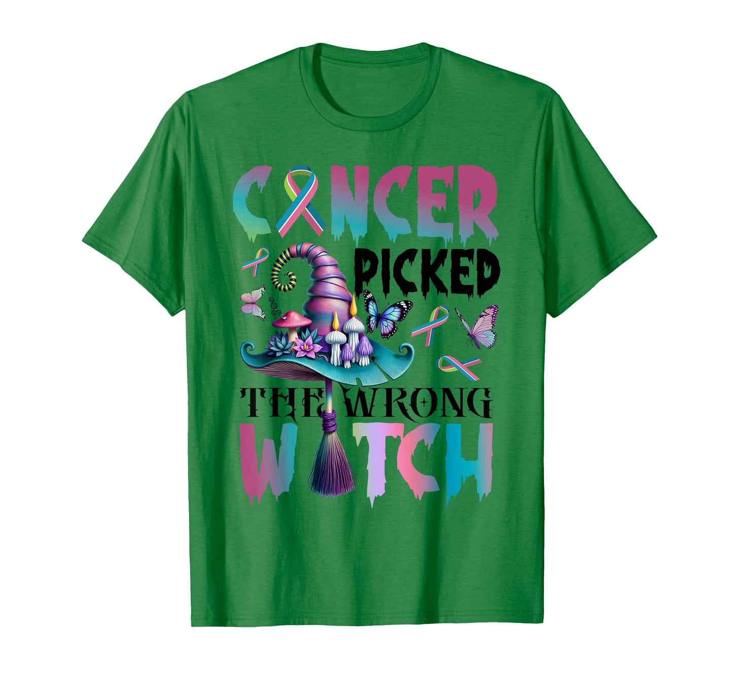 Pick The Wrong Witch Halloween Metastatic Breast Cancer T-Shirt